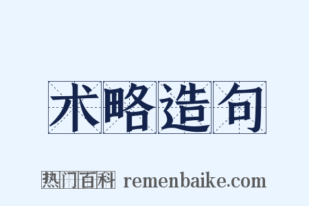 术略造句是什么意思的图片